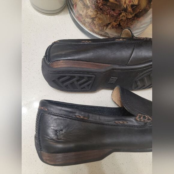 FRYE Mens Leather Loafers Lewis Venetian Size 10 - Picture 11 of 15